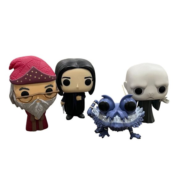 Funko Pop Harry Potter Vinyl Figures Set Of 4: Dumbledore Snape Voldemort Zouwu - Picture 1 of 5